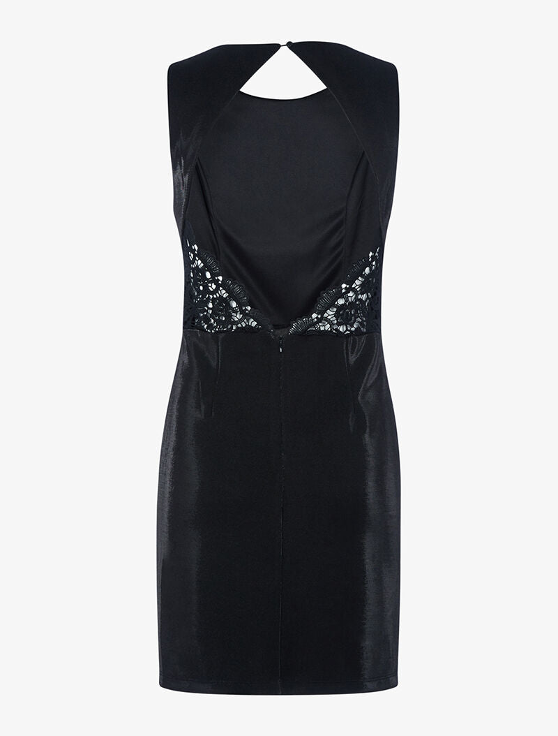 Robe de soirée dos dentelle - noir - 2