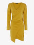 Robe cache-coeur stretch - moutarde - 1
