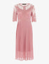 Robe plissée à buste ajouré - rose - 1