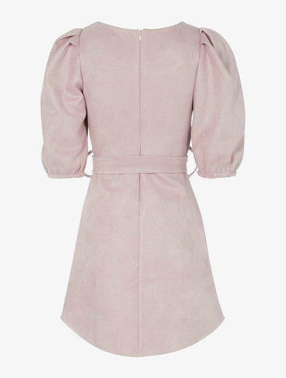 Robe à manches gigot - beige rosé - 2