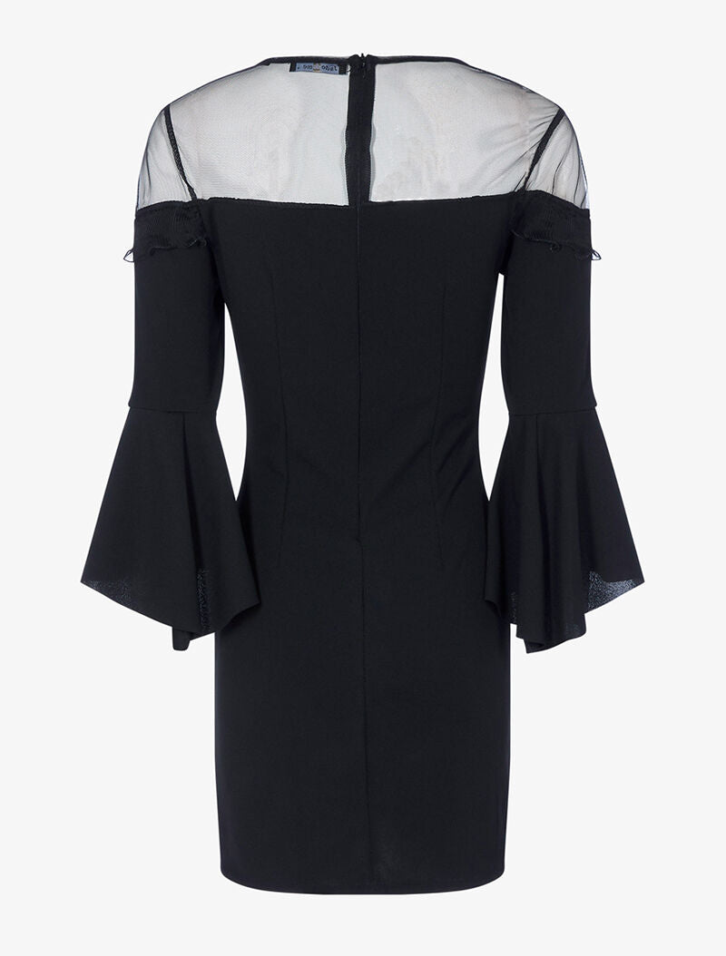 Robe courte volantée - noir - 2