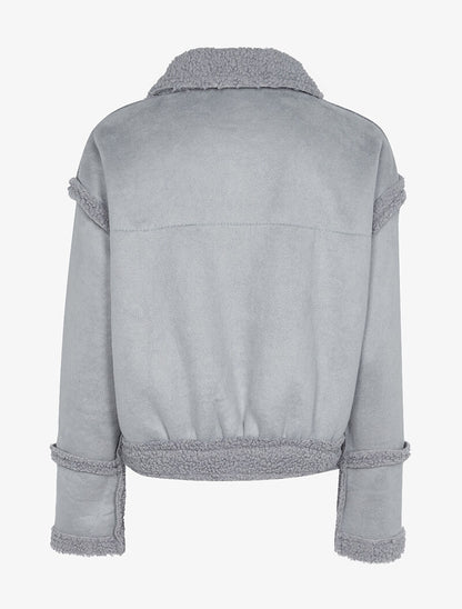 Veste courte duveteuse - corail - 2