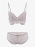 Ensemble à empiècements pois - taupe - 1