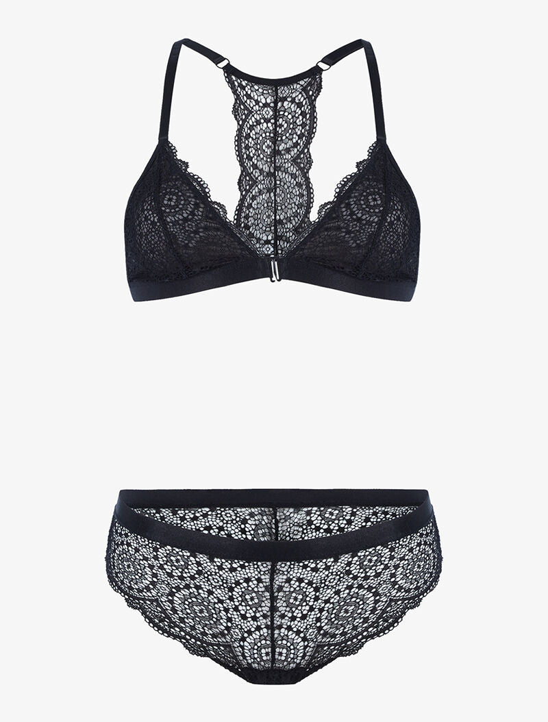 Ensemble soutien gorge sans armatures - noir - 1