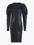 Robe longue à facettes - noir - 3