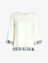 Pull doux à bords sequins - beige - 3