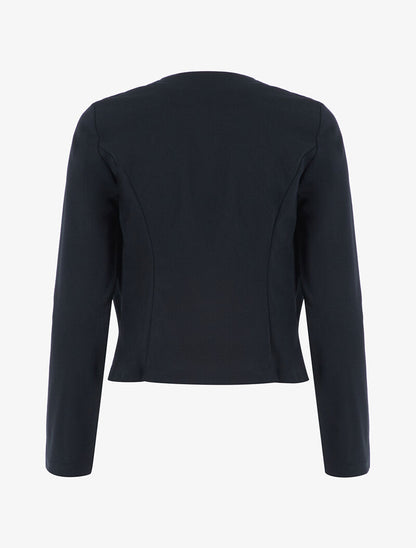 Veste courte à col cranté - noir - 2