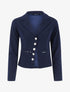 Veste à fermeture en biais - marine - 1