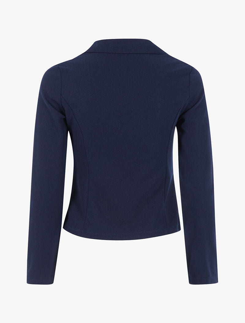 Veste à fermeture en biais - marine - 2