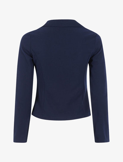 Veste à fermeture en biais - marine - 2