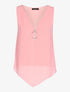 Top à décolleté zippé - rose - 3
