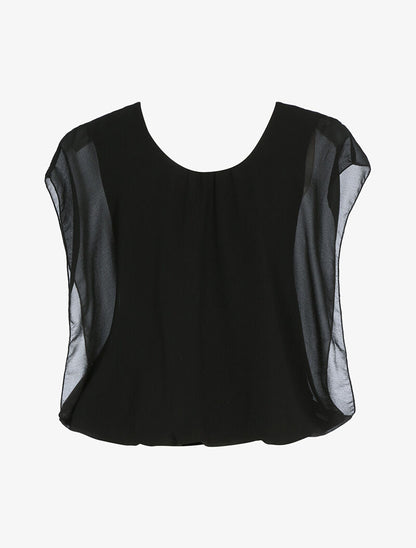Top ample coupe boule - noir - 2