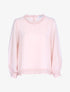 Blouse texturée à bords crochet - rose - 1