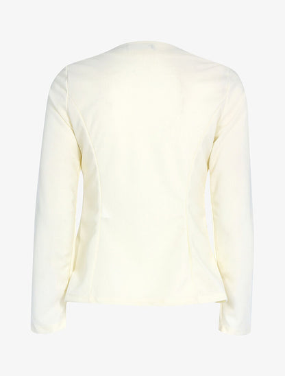 Veste ouverte à poches zippées - beige - 2