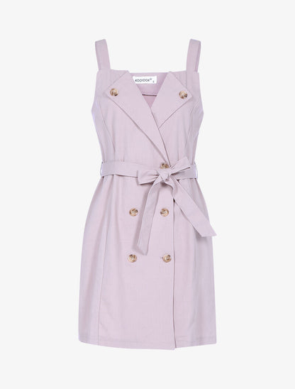 Robe à rabats boutonnés - rose parme - 1