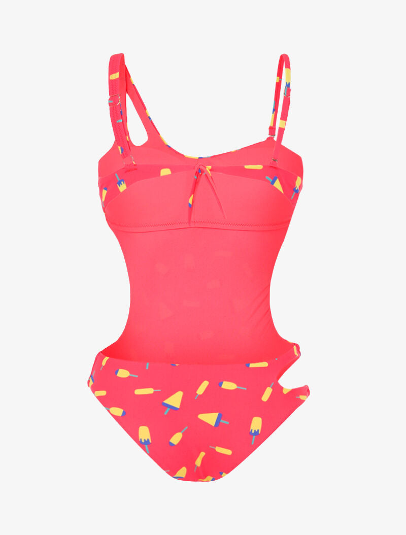 Trikini à imprimé sorbets - rose fluo - 2