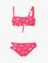 Bikini bandeau imprimé sorbets - fushia - 3