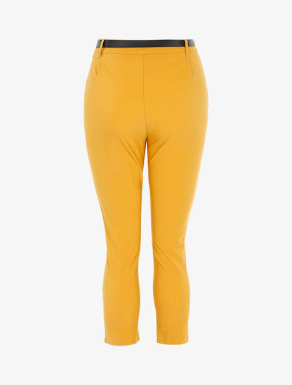 Pantalon 7/8 uni - jaune