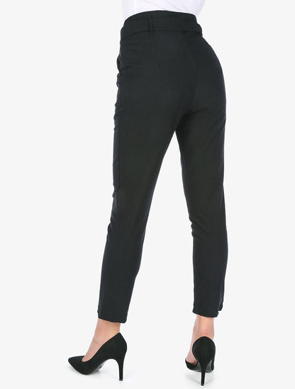 Effen 7/8 broek - zwart