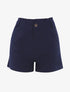 Short uni à taille volantée - marine - 3
