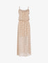 Robe longue à imprimé petites fleurs - beige - 1