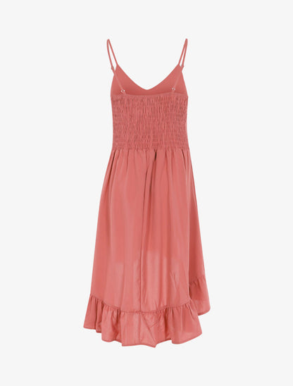 Robe asymétrique volantée - rose - 3