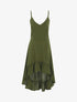 Robe asymétrique volantée - kaki - 3