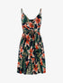 Robe légère à imprimé floral - marine - 1