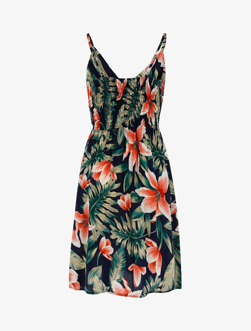 Robe légère à imprimé floral - marine - 2