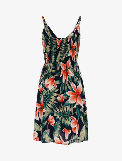 Robe légère à imprimé floral - marine - 2