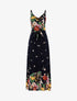 Robe longue à imprimé floral - marine - 3