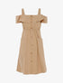 Robe à épaules nues - beige - 1