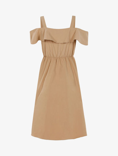 Robe à épaules nues - beige - 2