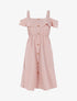 Robe à épaules nues - rose - 1