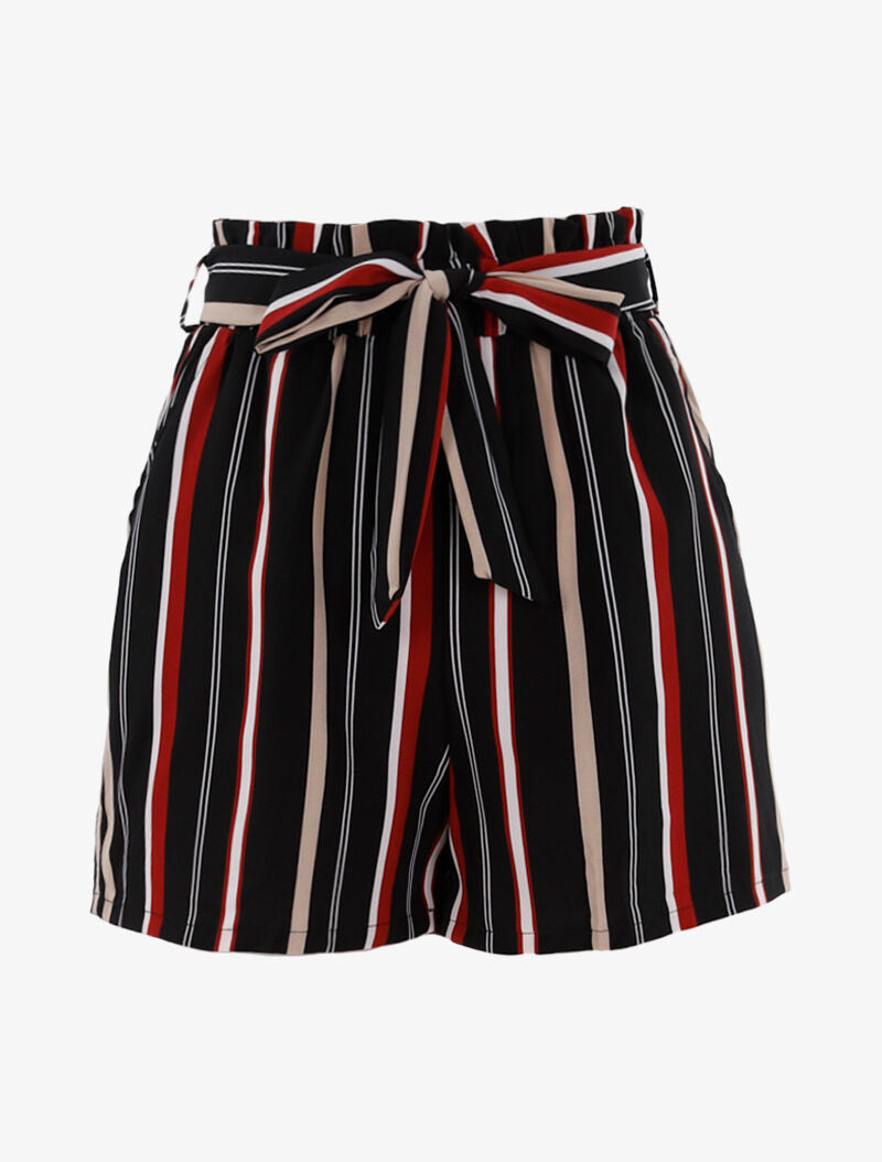 Short ample à rayures - bordeaux - 3