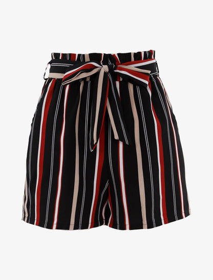 Short ample à rayures - bordeaux - 3