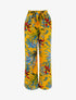 Pantalon à imprimé tropical - jaune - 1