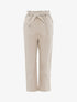 Pantalon ample effet toile - beige - 1