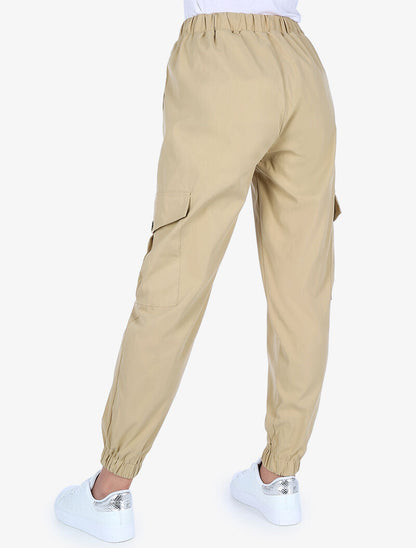 Cargo broek 7/8 - beige