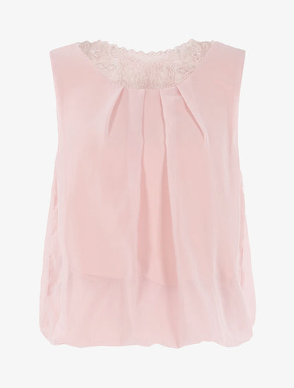 Top boule à dos en tulle - rose - 4