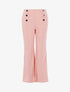 Pantalon fluide à boutons décoratifs - rose - 1