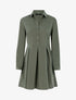 Robe patineuse style chemise - kaki - 1