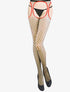 Collants ouverts en grosses résilles - noir/rouge - 1