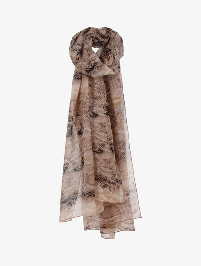 Foulard à imprimé python - taupe - 3