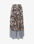 Jupe midi à imprimés - rose - 1