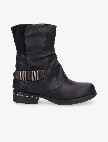 Boots hautes sanglées - noir - 1