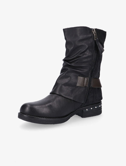 Boots hautes sanglées - noir - 3