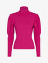 Pull doux à manches gigot - fushia - 3