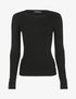 Pull doux à détails boutonnés - noir - 1