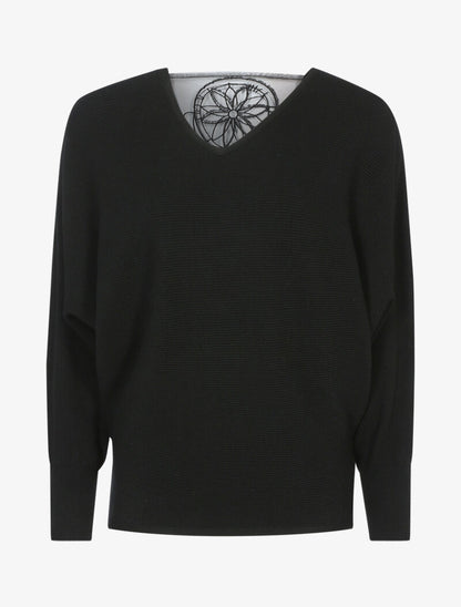Pull à broderie dreamcatcher - noir - 3